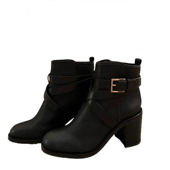NEW Tory Burch Hastings 85mm Boots in Black Leather Size‎ 6 Medium - Picture 1 of 8